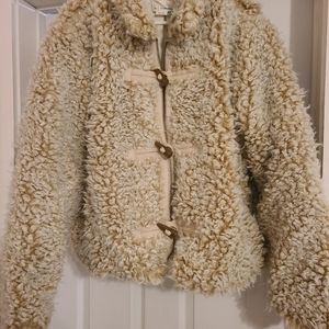 Anthropologie Woman's cream/tan 3x coat NWOT